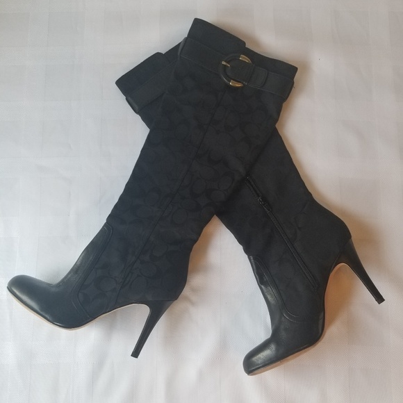 Coach Shoes - Coach Knee High Boots Iconic Design Size 8